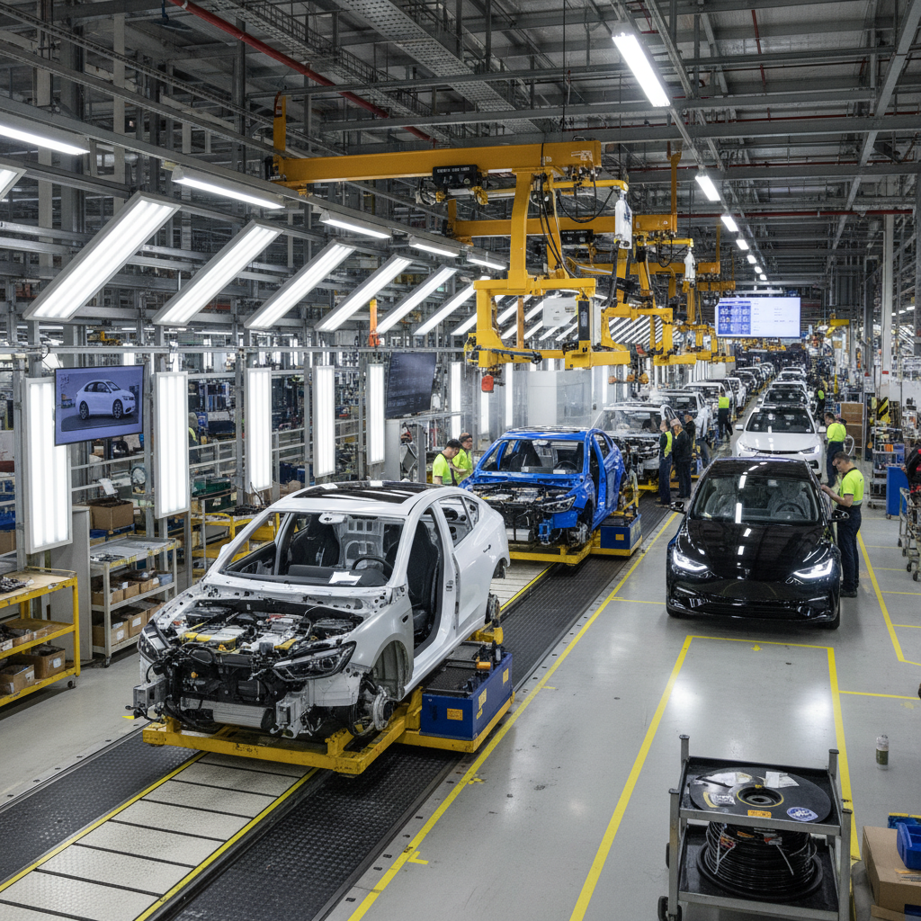 Tesla’s Q1 2025 Production Falls 16.3% Year-Over-Year